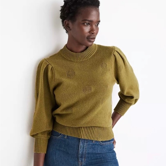 NWT Madewell Dotted Eaton  Pullover Sweater - Picture 1 of 6